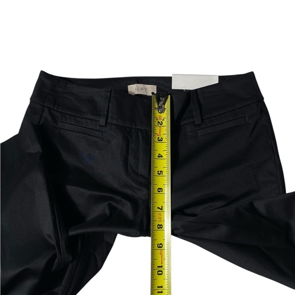 Ann Taylor Loft Petites Black Pants Womens 0P Original Crop NWT - Picture 4 of 8